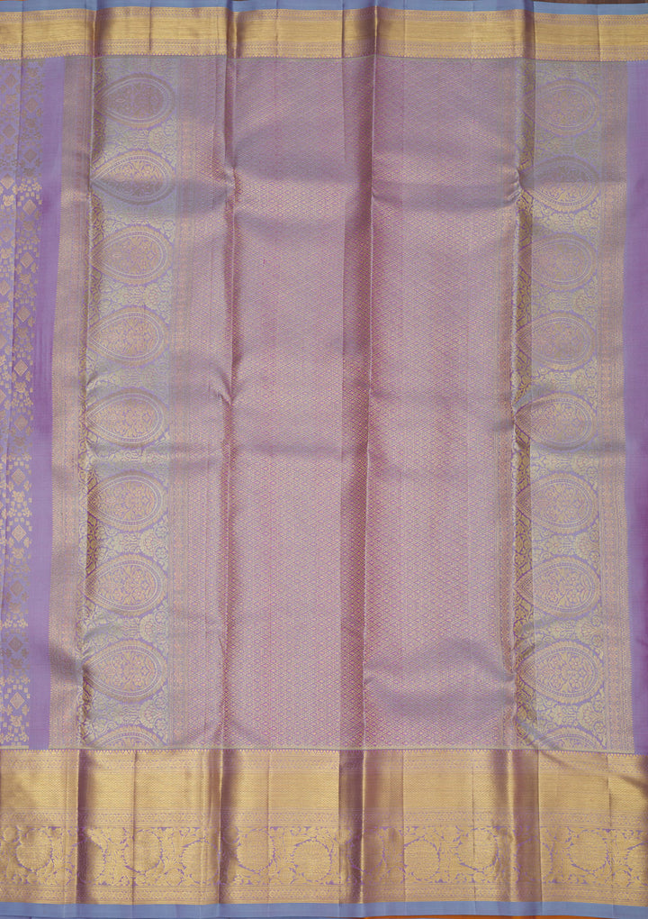 Lavender Zariwork Pure Silk Saree