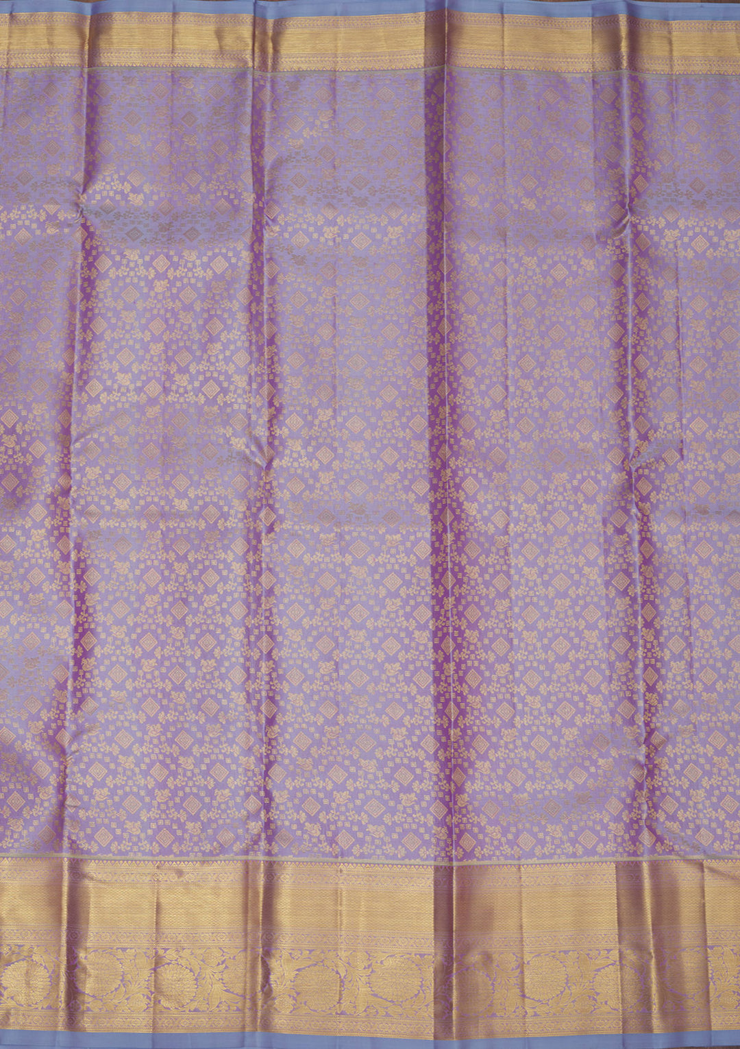 Lavender Zariwork Pure Silk Saree