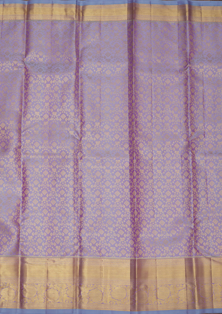 Lavender Zariwork Pure Silk Saree