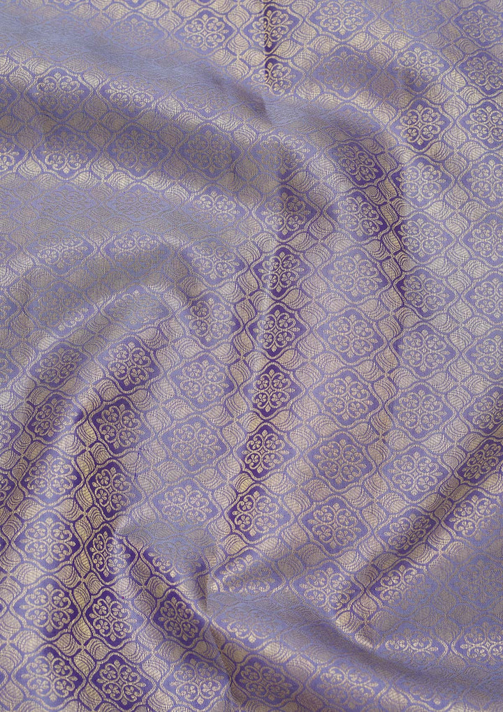 Lavender Zariwork Pure Silk Saree