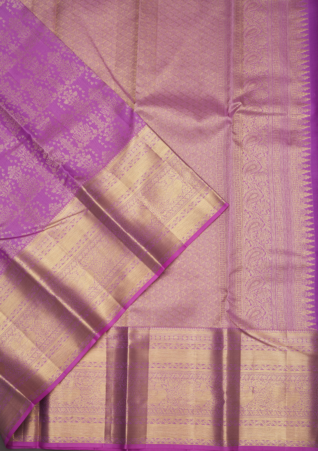 Lavender Zariwork Pure Silk Saree