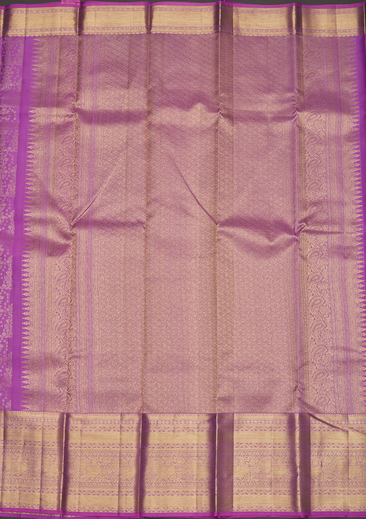 Lavender Zariwork Pure Silk Saree