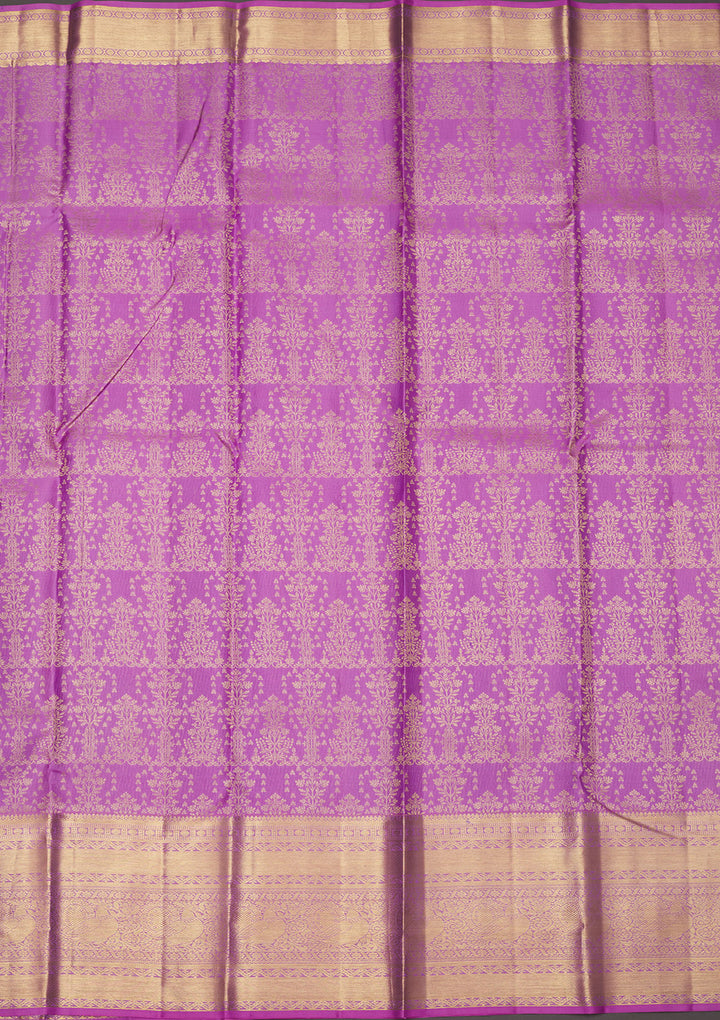 Lavender Zariwork Pure Silk Saree