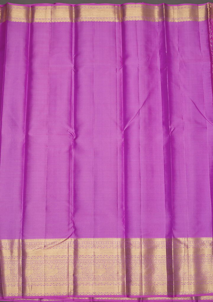 Lavender Zariwork Pure Silk Saree