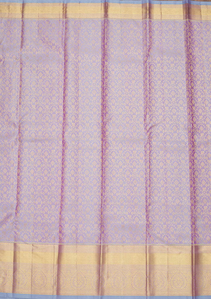 Lavender Zariwork Pure Silk Saree