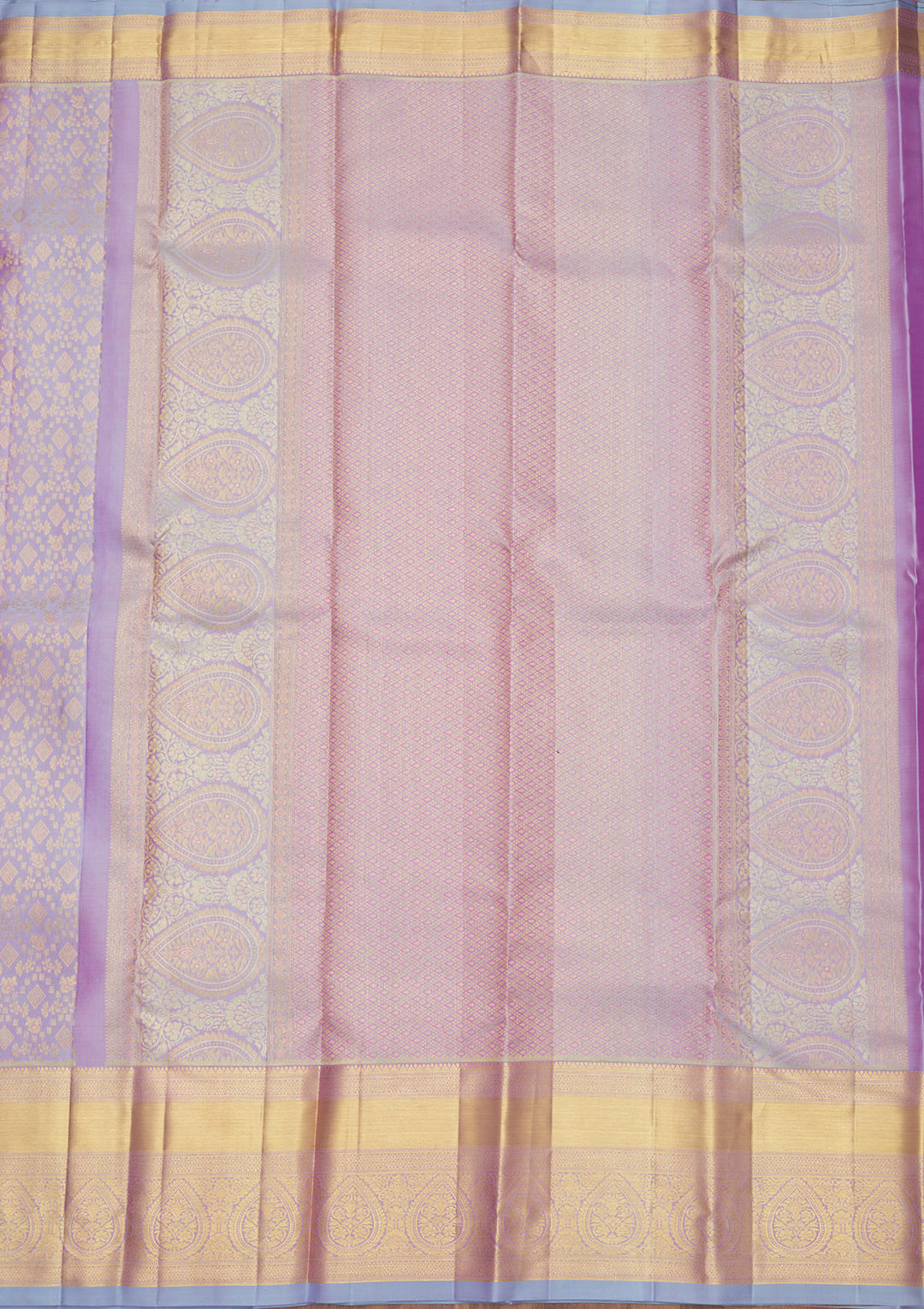 Lavender Zariwork Pure Silk Saree