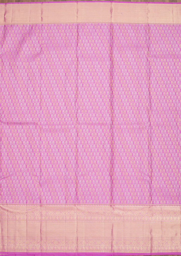 Lavender Zariwork Pure Silk Saree