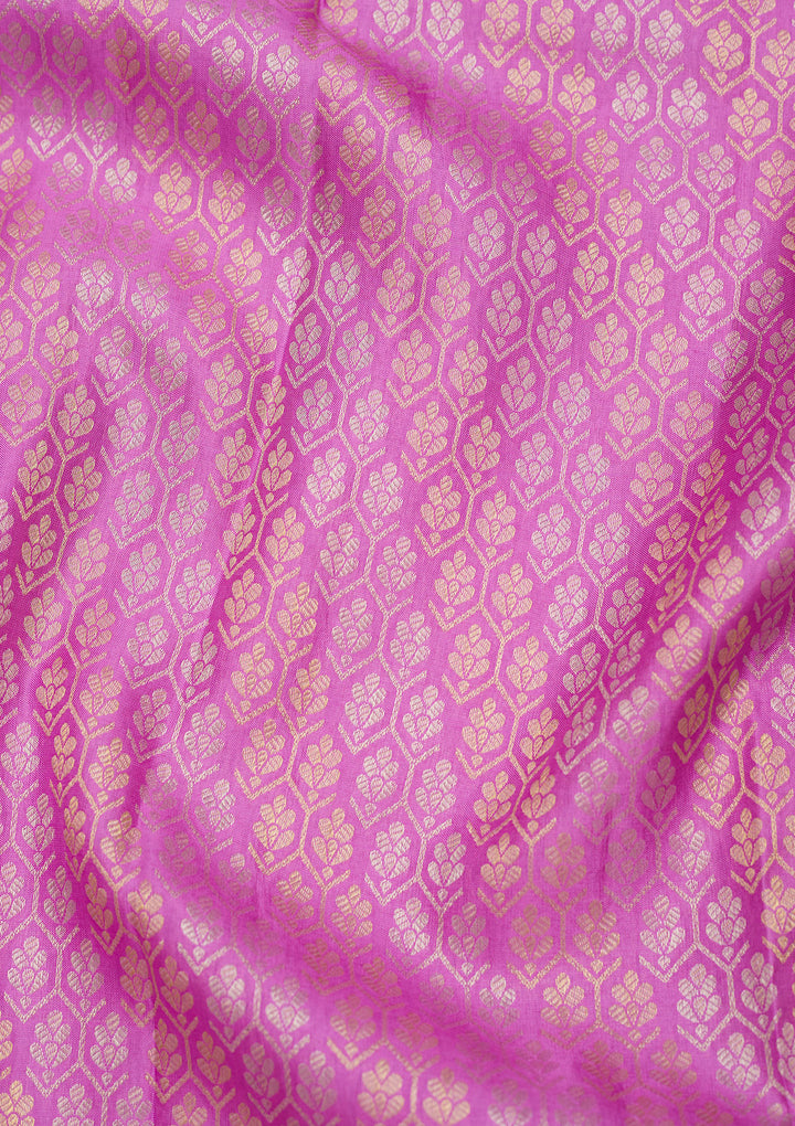 Lavender Zariwork Pure Silk Saree