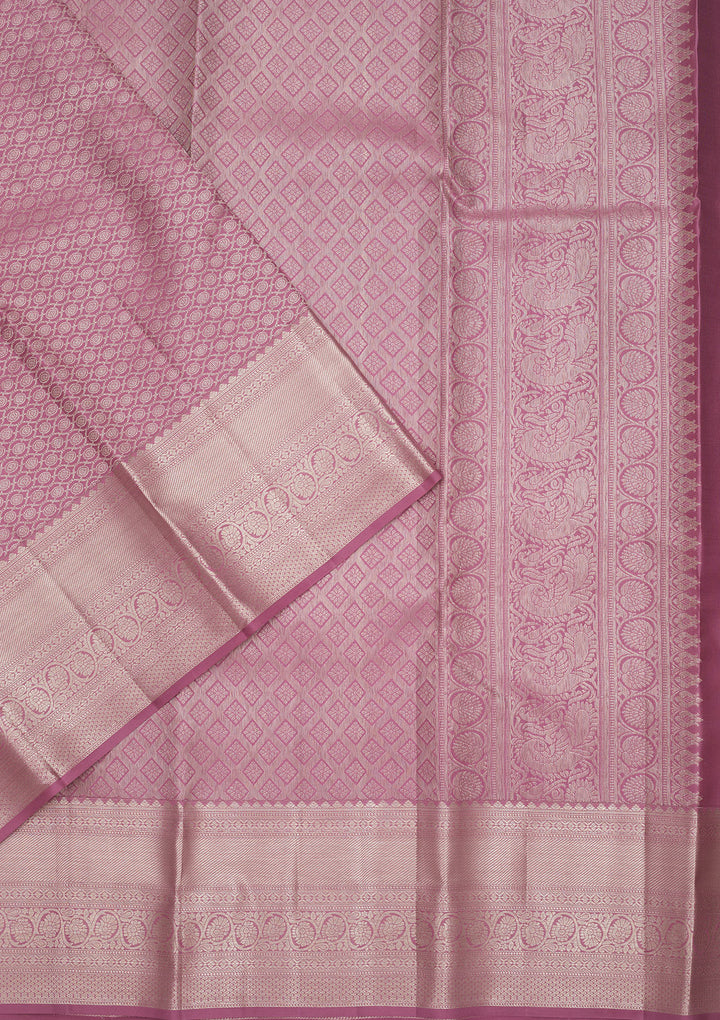 Lavender Zariwork Pure Silk Saree