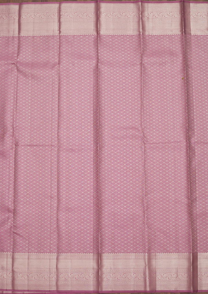 Lavender Zariwork Pure Silk Saree