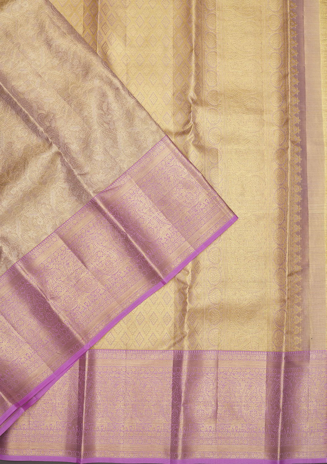 Lavender Zariwork Pure Silk Saree