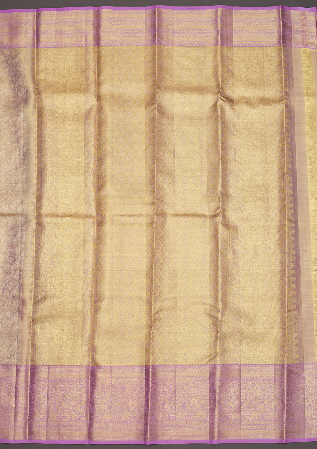 Lavender Zariwork Pure Silk Saree