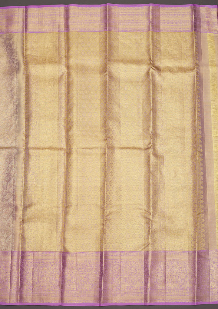 Lavender Zariwork Pure Silk Saree