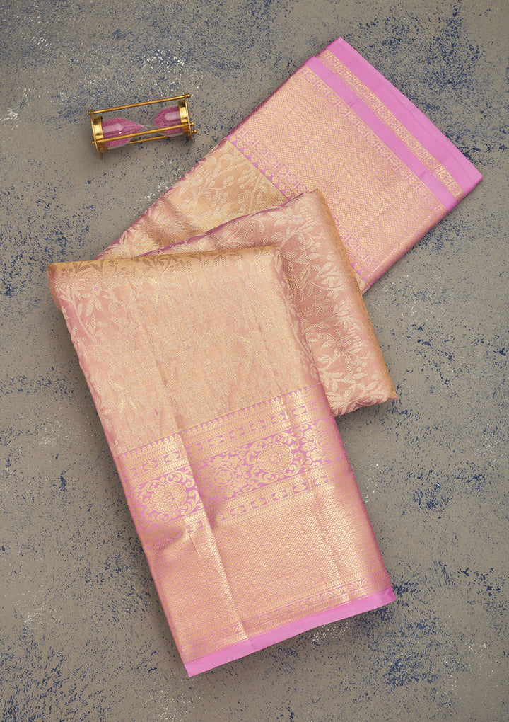 Lavender Zariwork Pure Silk Saree