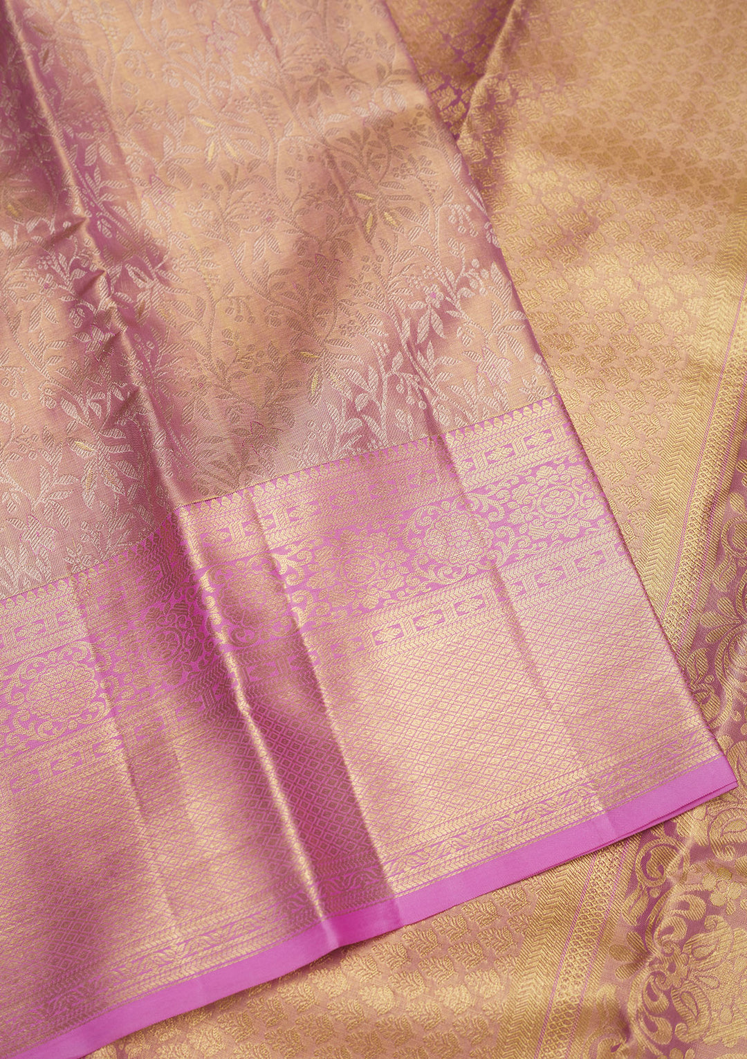 Lavender Zariwork Pure Silk Saree