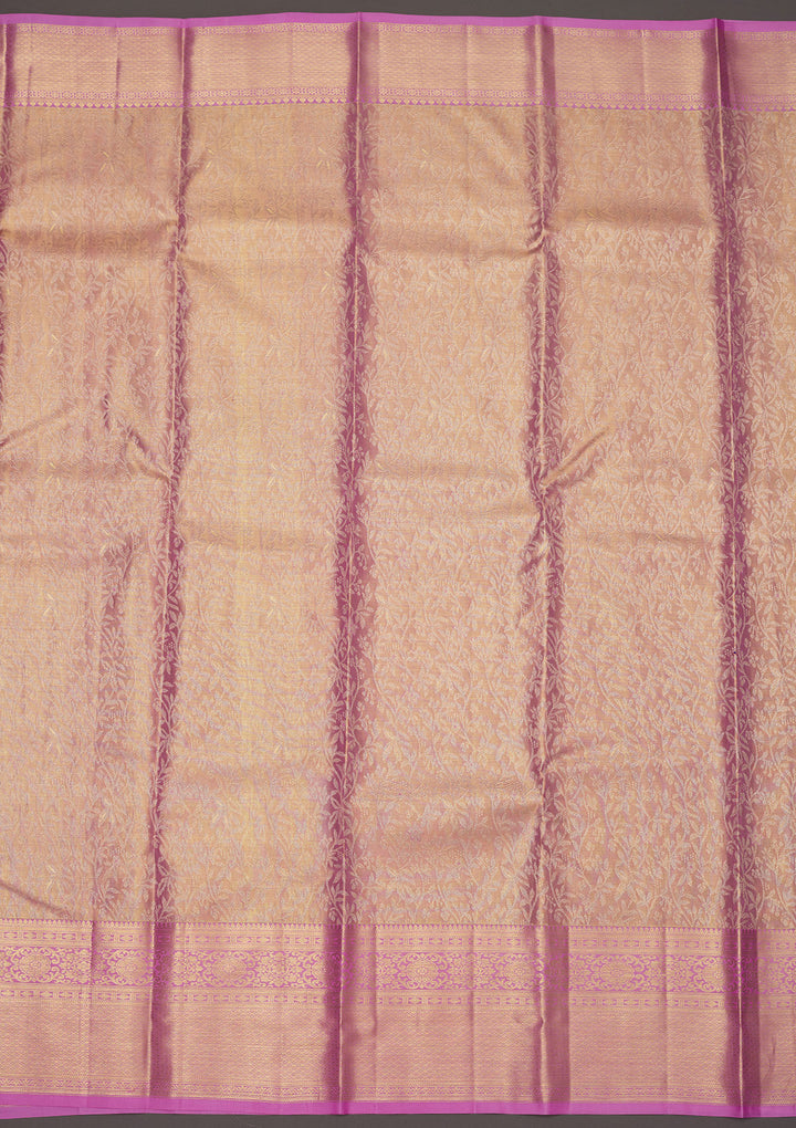 Lavender Zariwork Pure Silk Saree