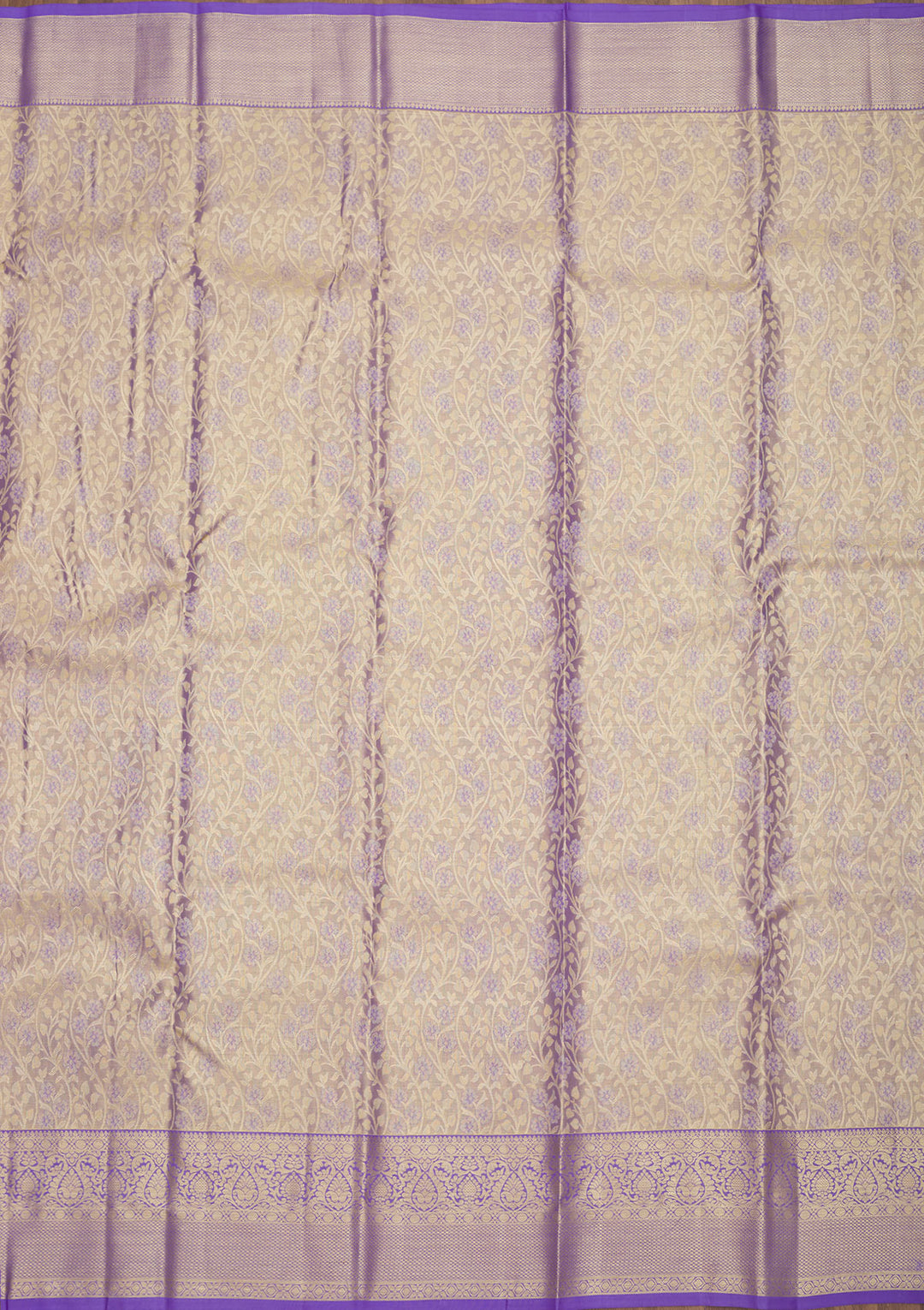 Lavender Zariwork Pure Silk Saree