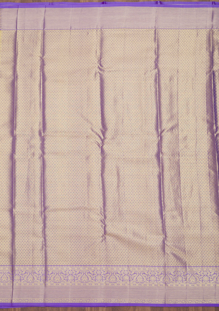 Lavender Zariwork Pure Silk Saree