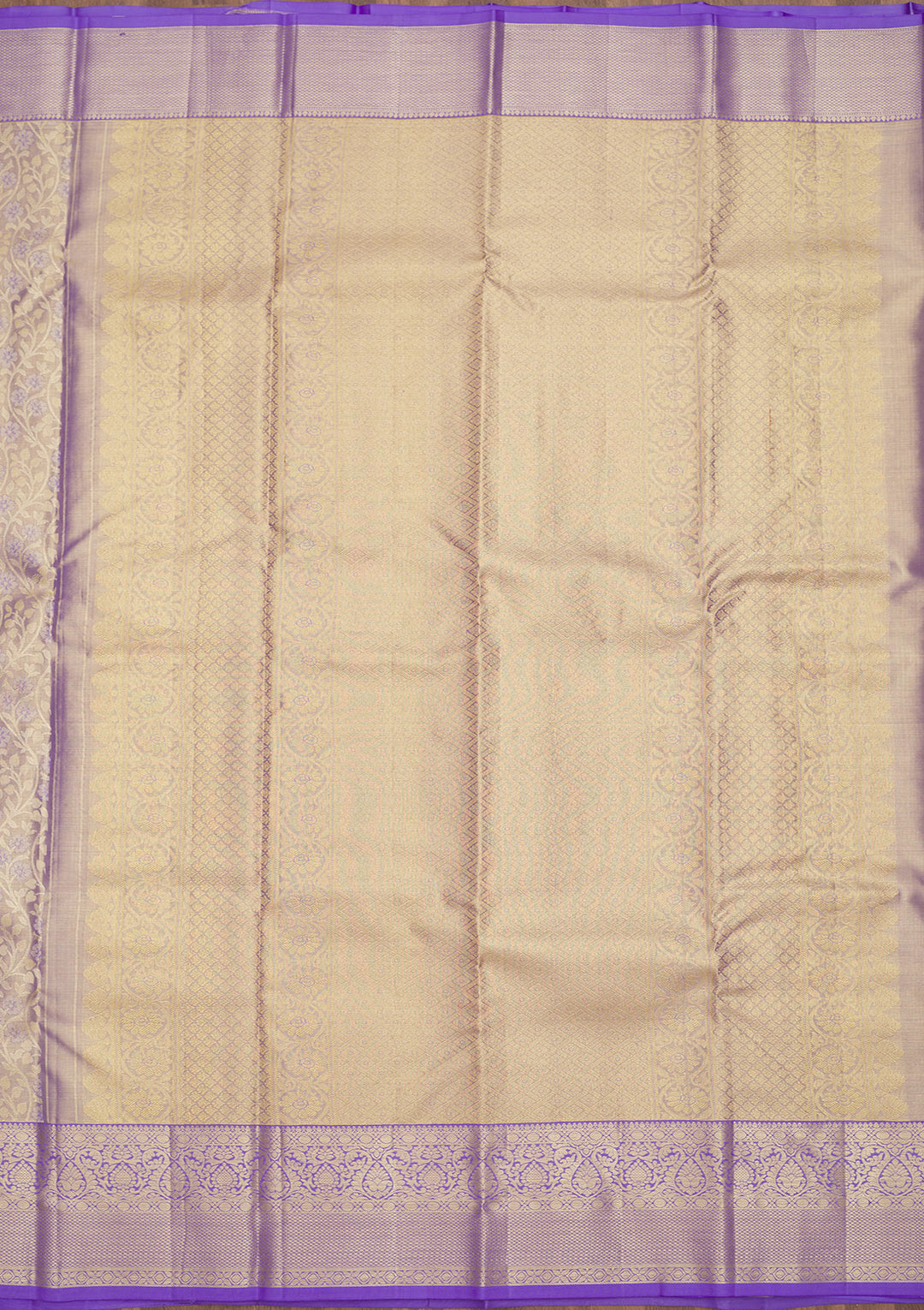 Lavender Zariwork Pure Silk Saree