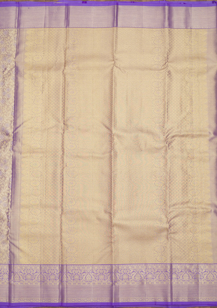 Lavender Zariwork Pure Silk Saree
