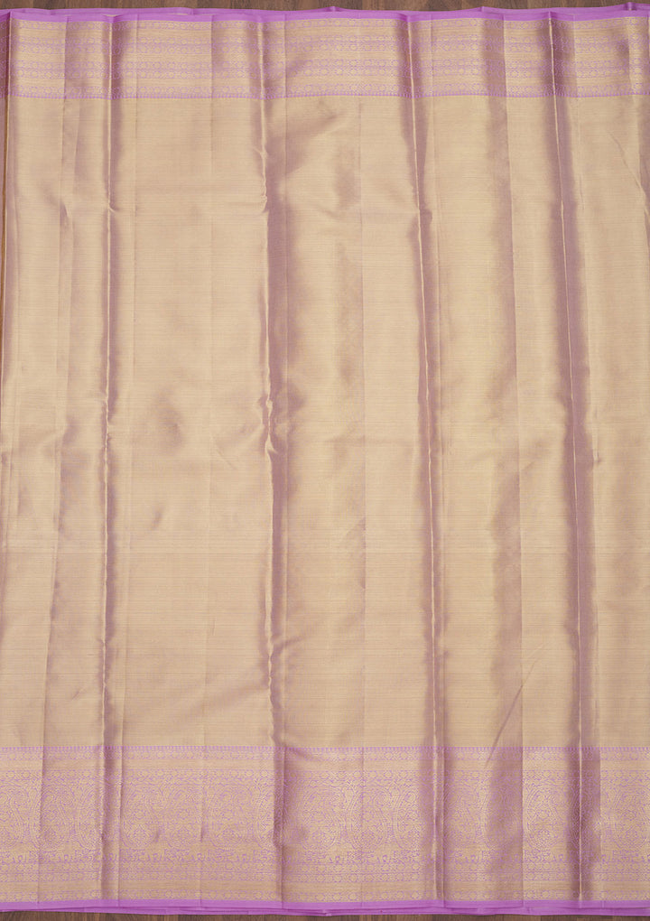 Lavender Zariwork Pure Silk Saree