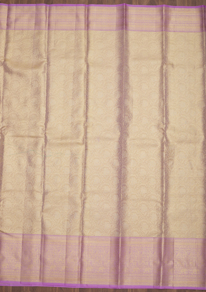 Lavender Zariwork Pure Silk Saree