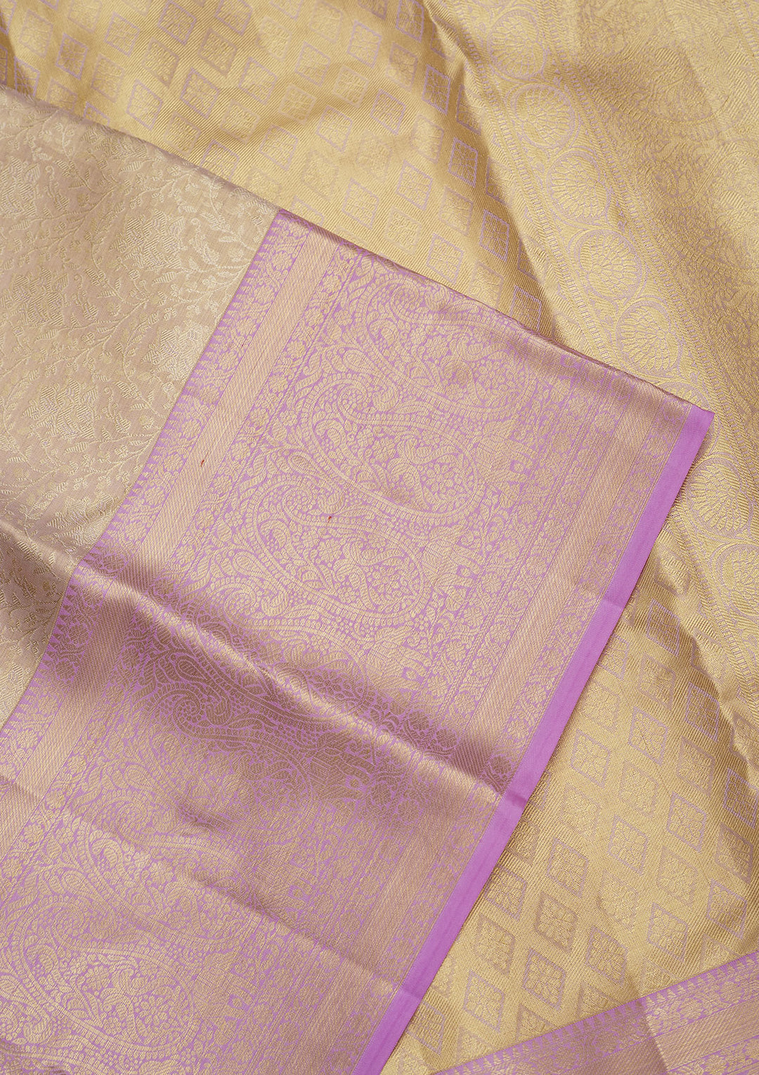 Lavender Zariwork Pure Silk Saree