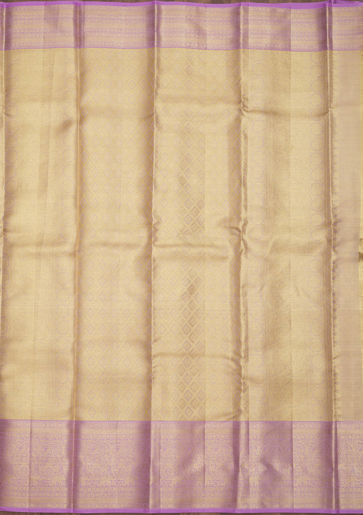 Lavender Zariwork Pure Silk Saree