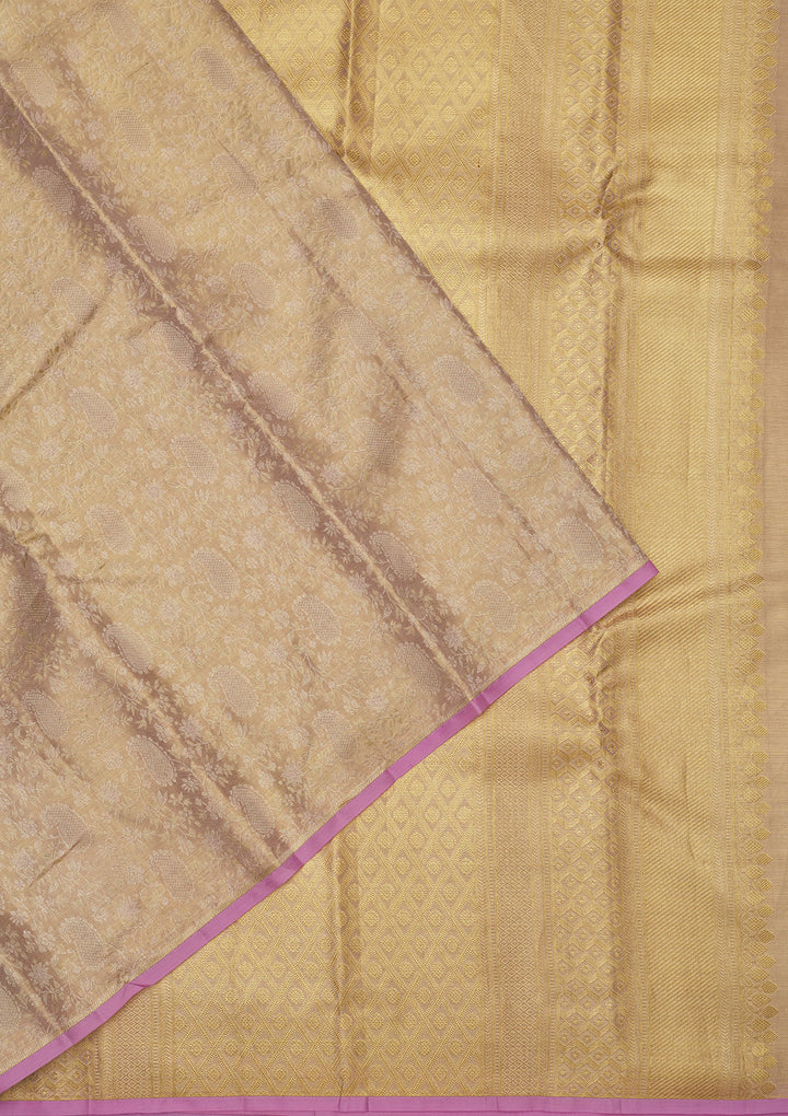 Lavender Zariwork Pure Silk Saree
