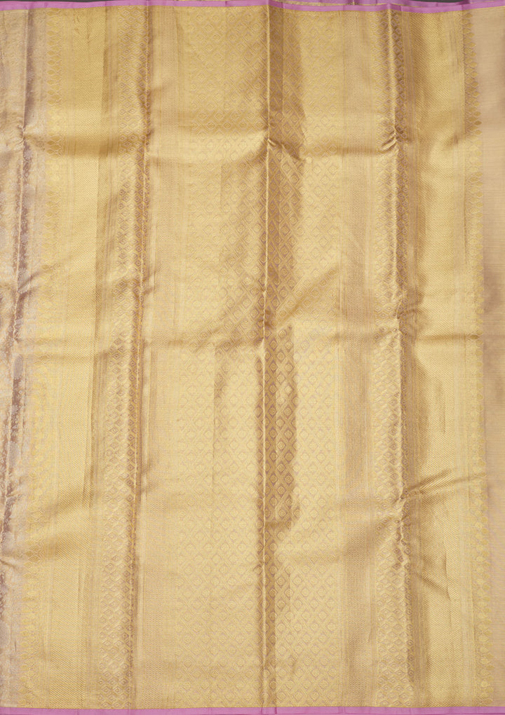 Lavender Zariwork Pure Silk Saree