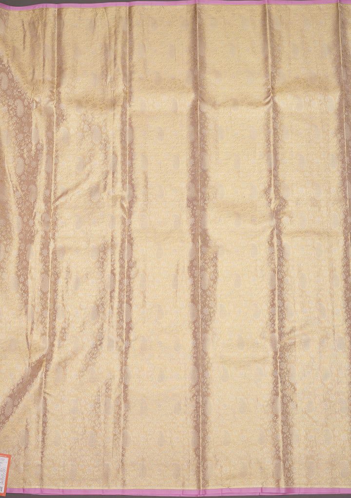Lavender Zariwork Pure Silk Saree