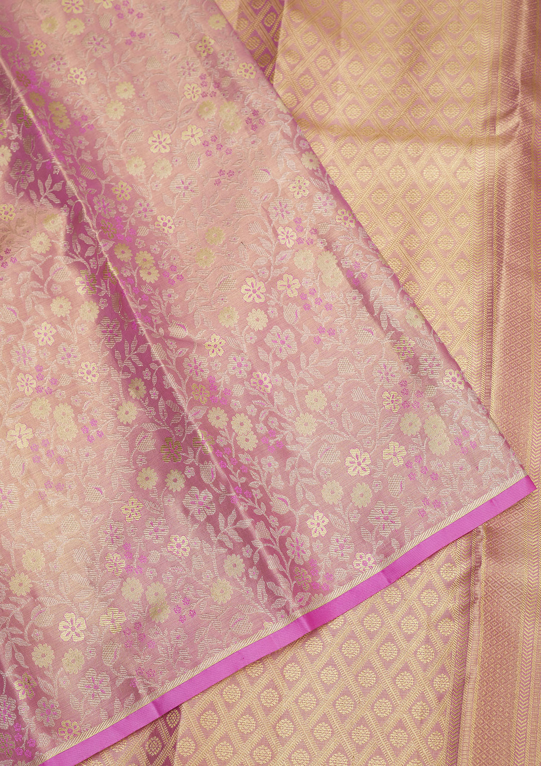 Lavender Zariwork Pure Silk Saree