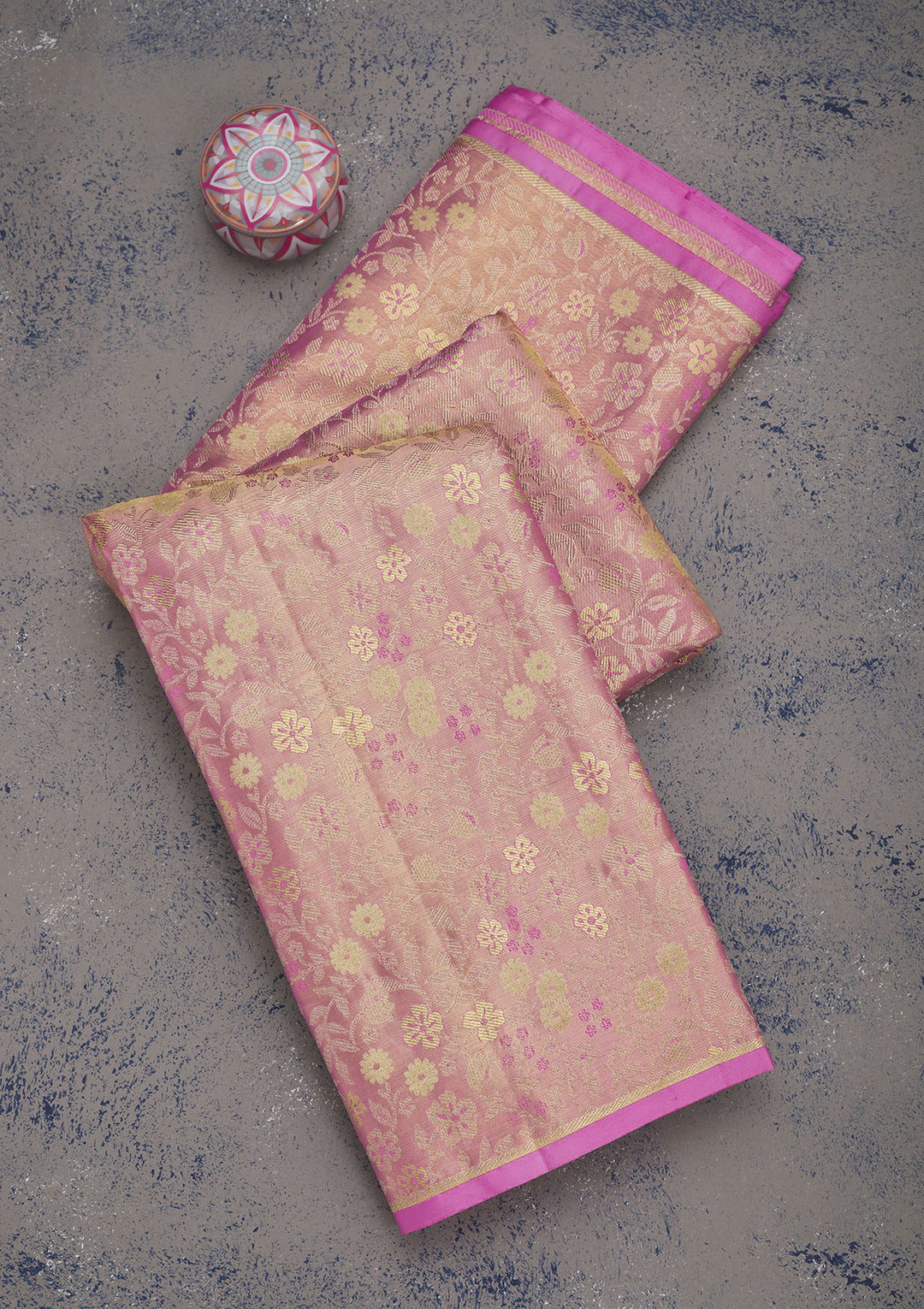 Lavender Zariwork Pure Silk Saree