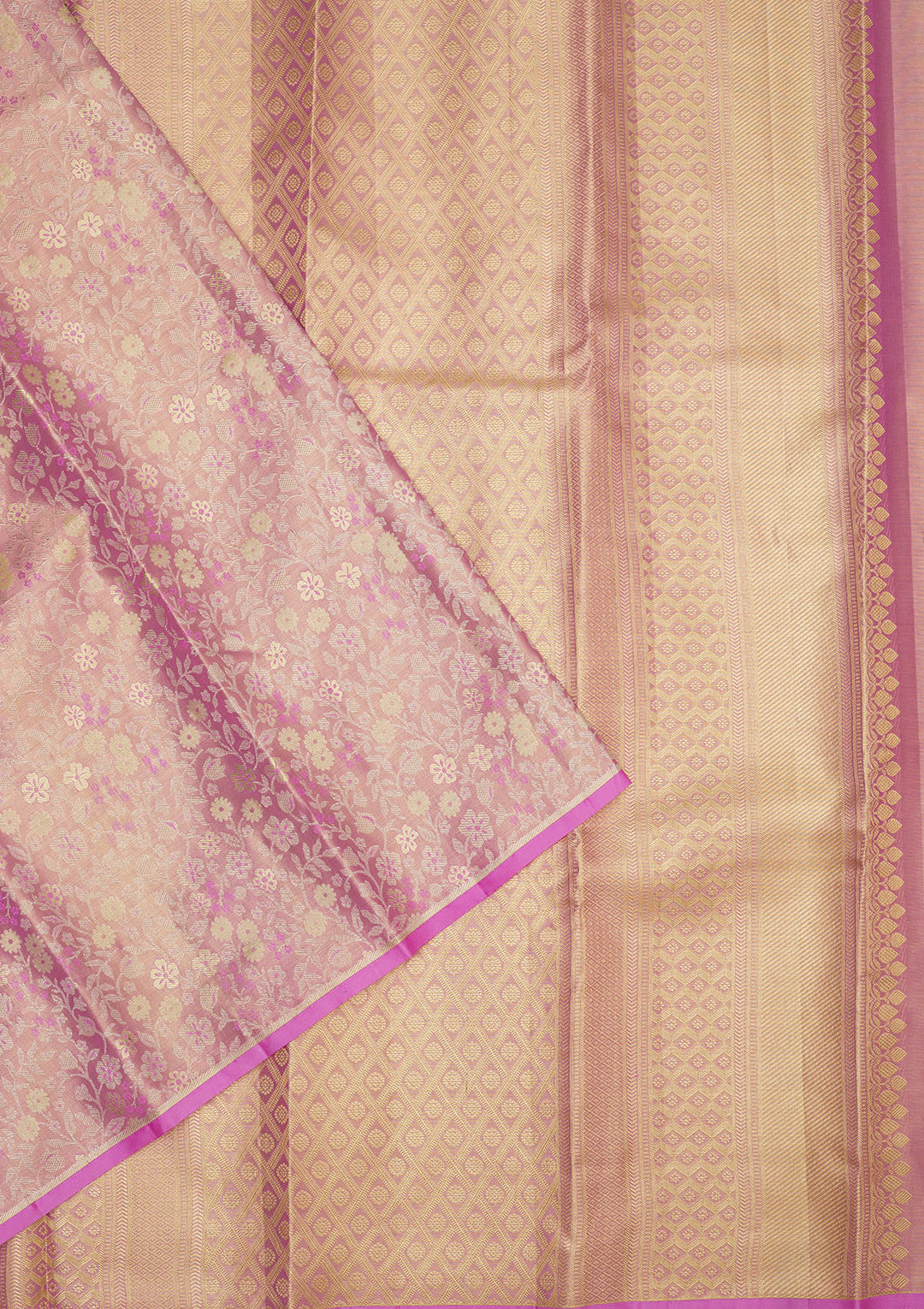 Lavender Zariwork Pure Silk Saree