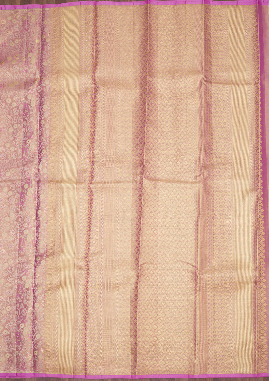 Lavender Zariwork Pure Silk Saree