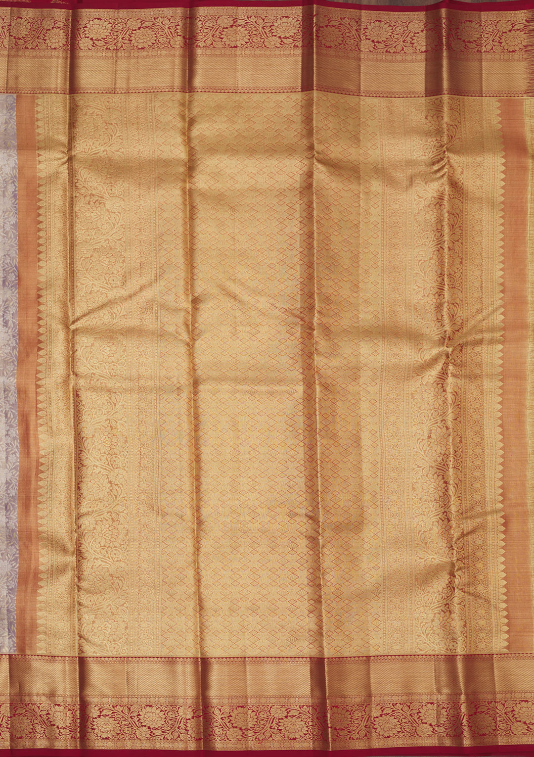 Lavender Zariwork Pure Silk Saree