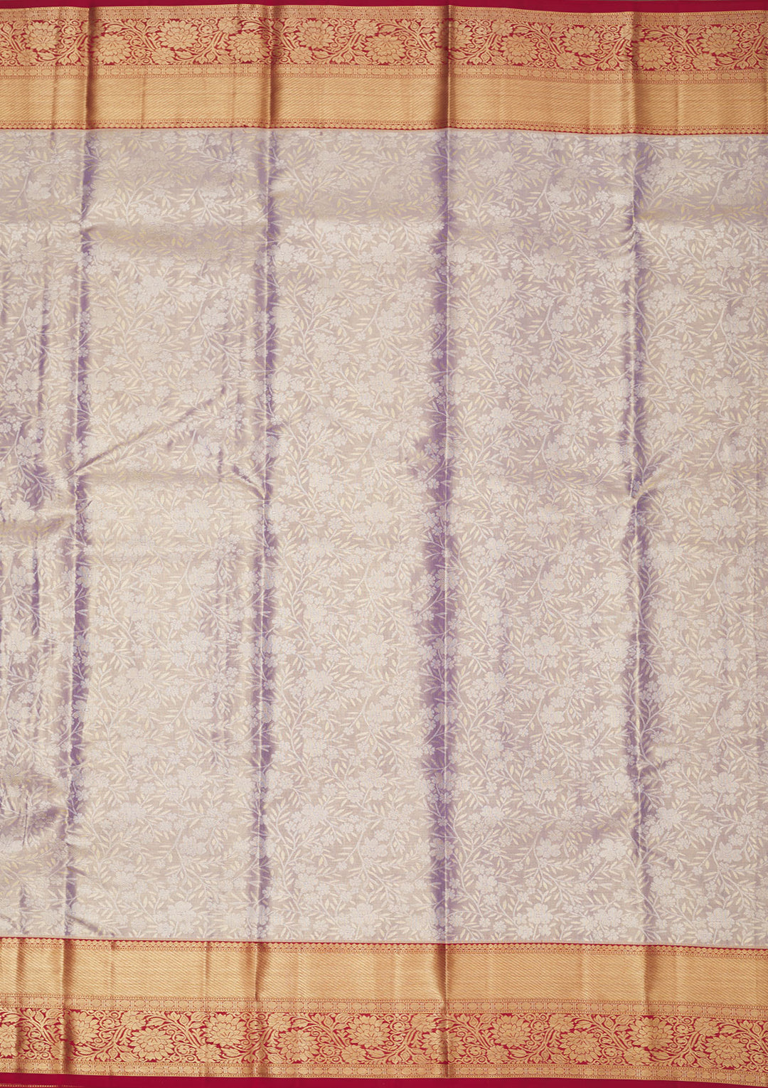 Lavender Zariwork Pure Silk Saree