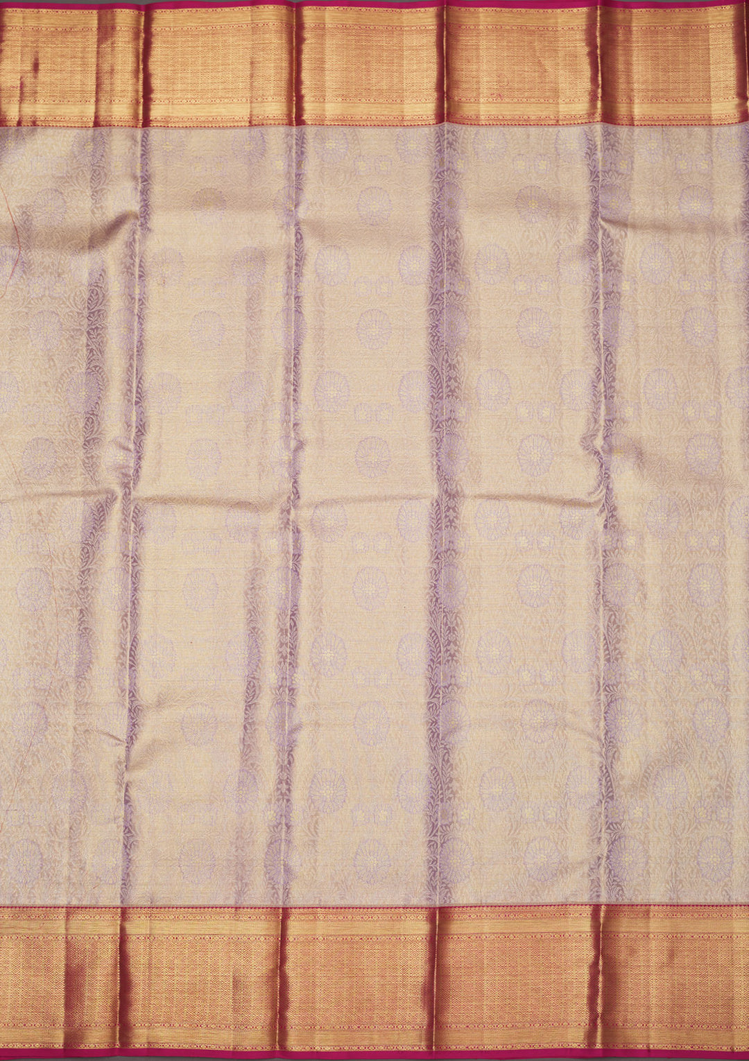 Lavender Zariwork Pure Silk Saree