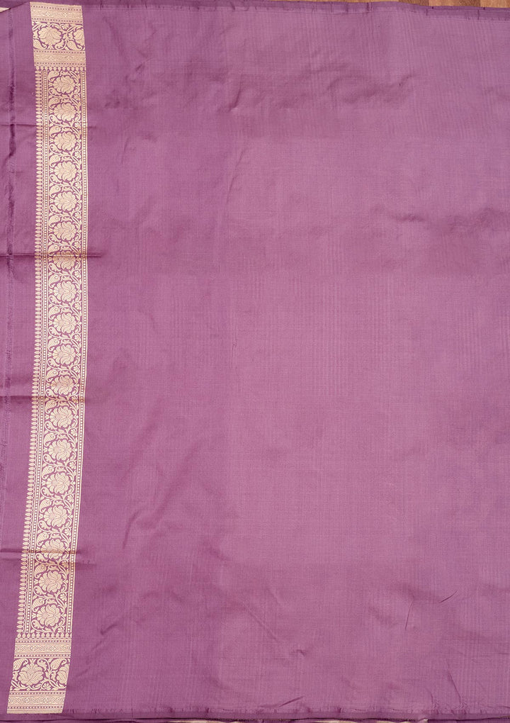 Lavender Zariwork Pure Silk Saree