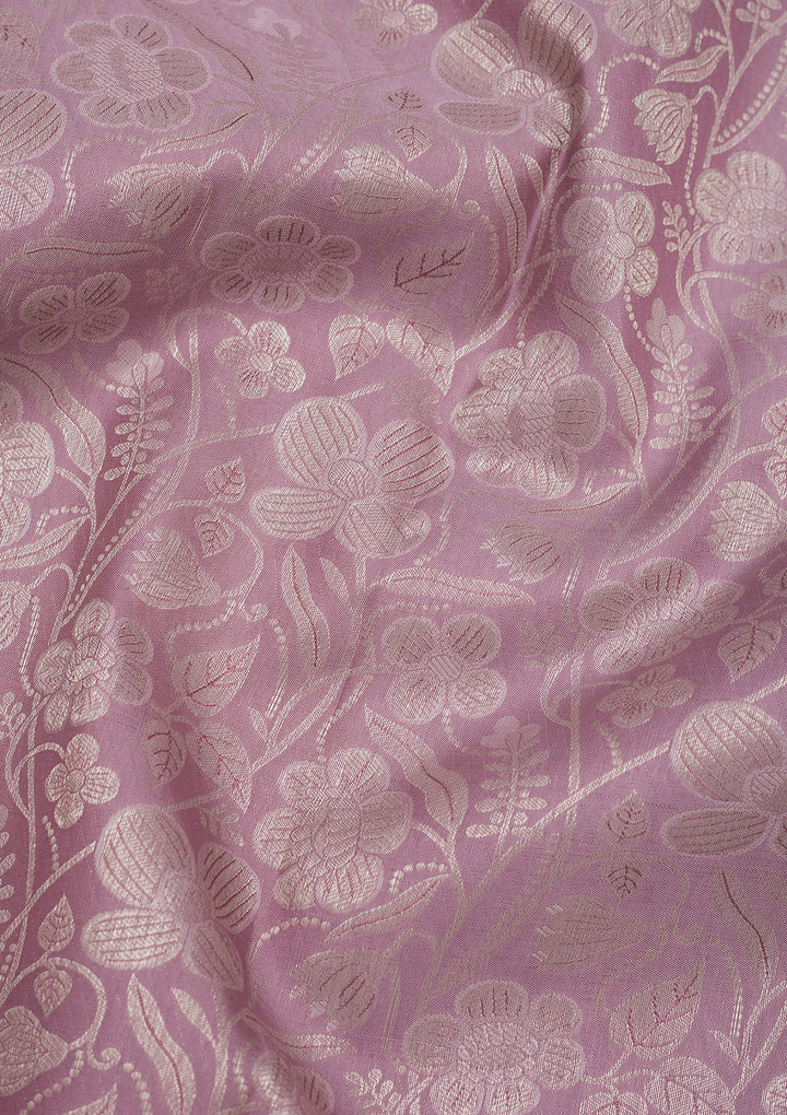Lavender Zariwork Pure Silk Saree