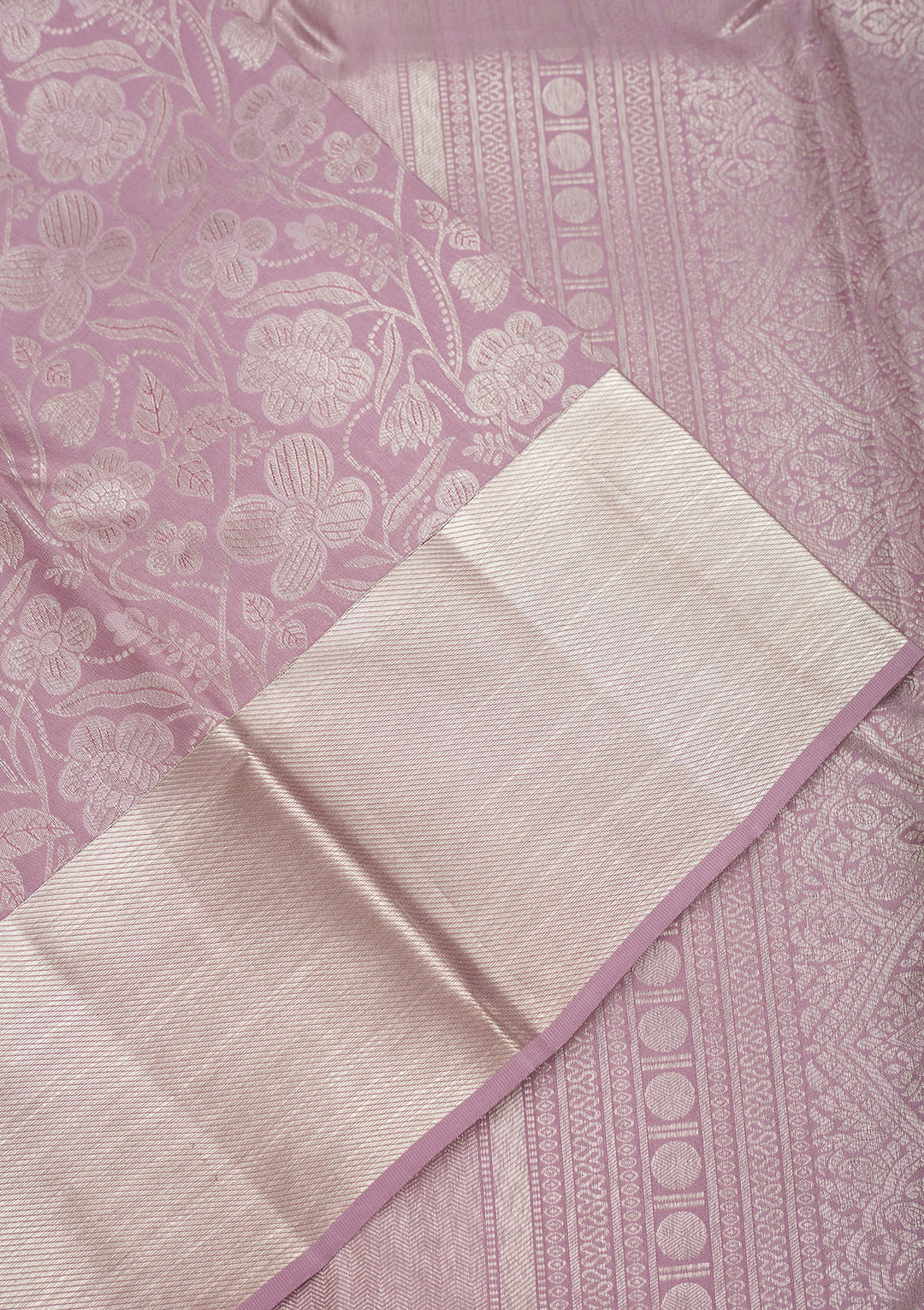 Lavender Zariwork Pure Silk Saree