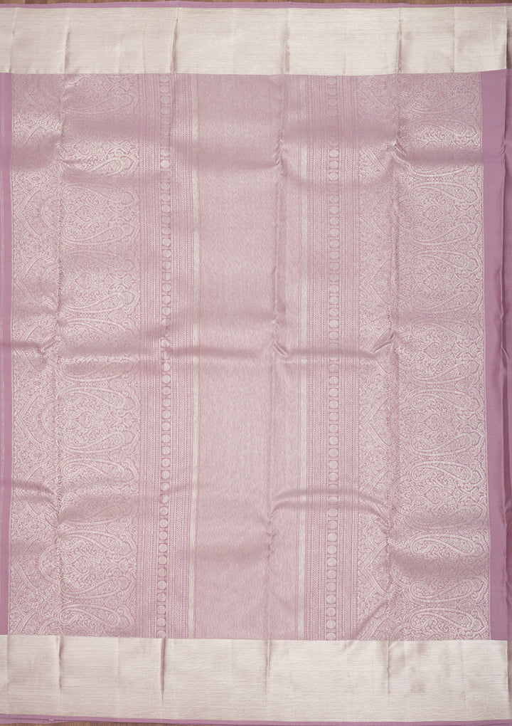 Lavender Zariwork Pure Silk Saree