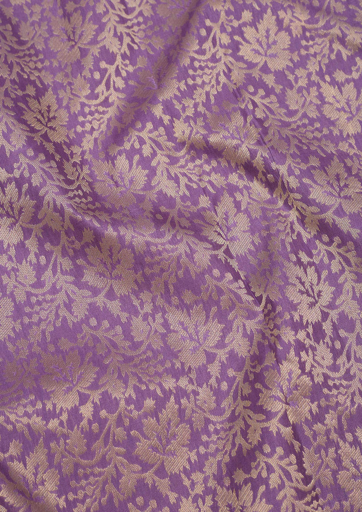 Lavender Zariwork Pure Silk Saree