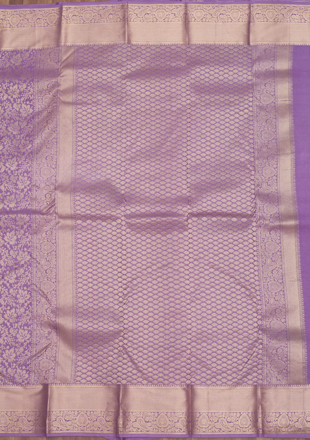 Lavender Zariwork Pure Silk Saree