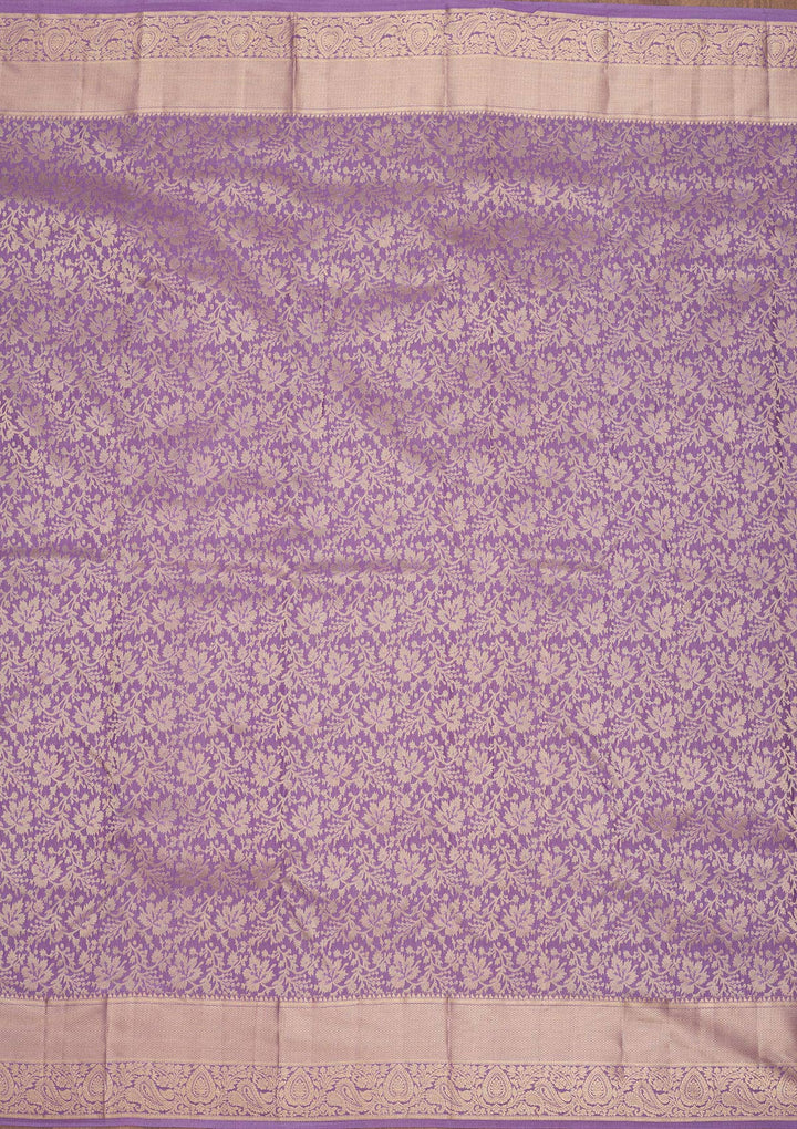Lavender Zariwork Pure Silk Saree