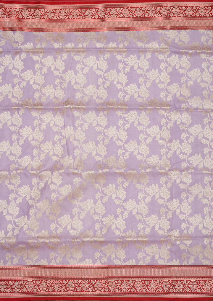 Lavender Zariwork Pure Silk Saree