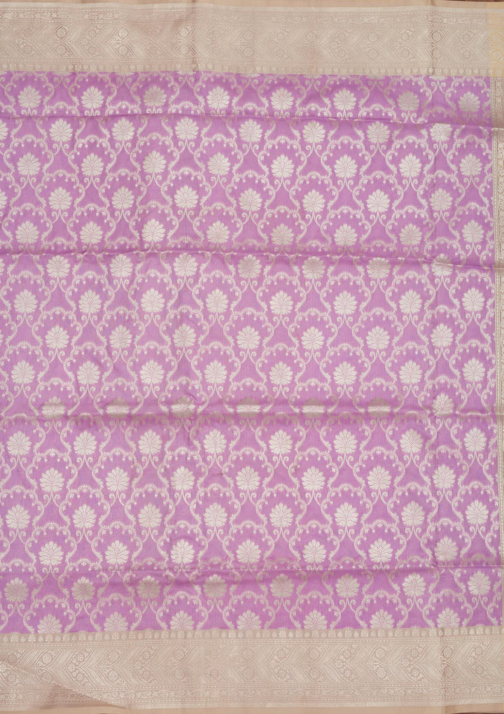 Lavender Zariwork Pure Silk Saree
