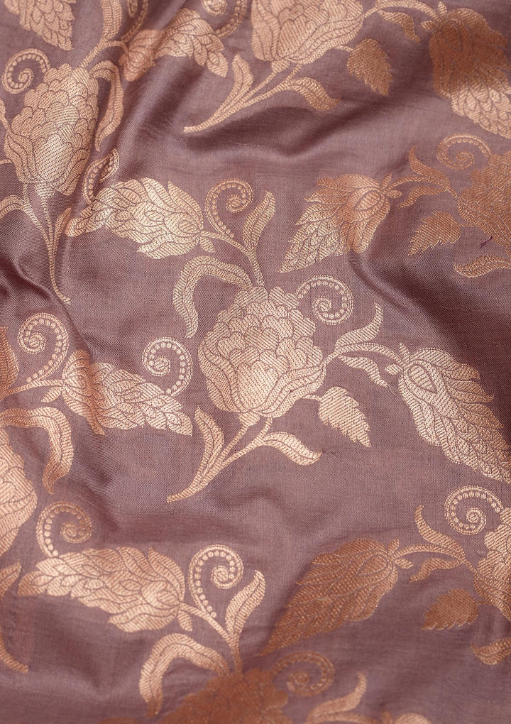 Lavender Zariwork Pure Silk Saree