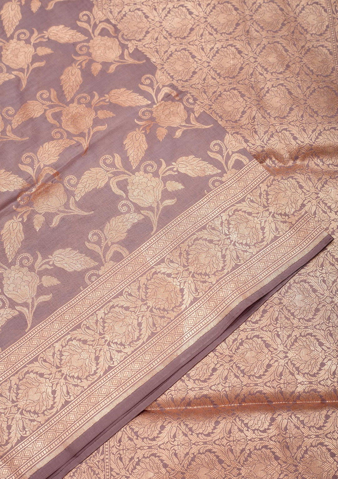 Lavender Zariwork Pure Silk Saree