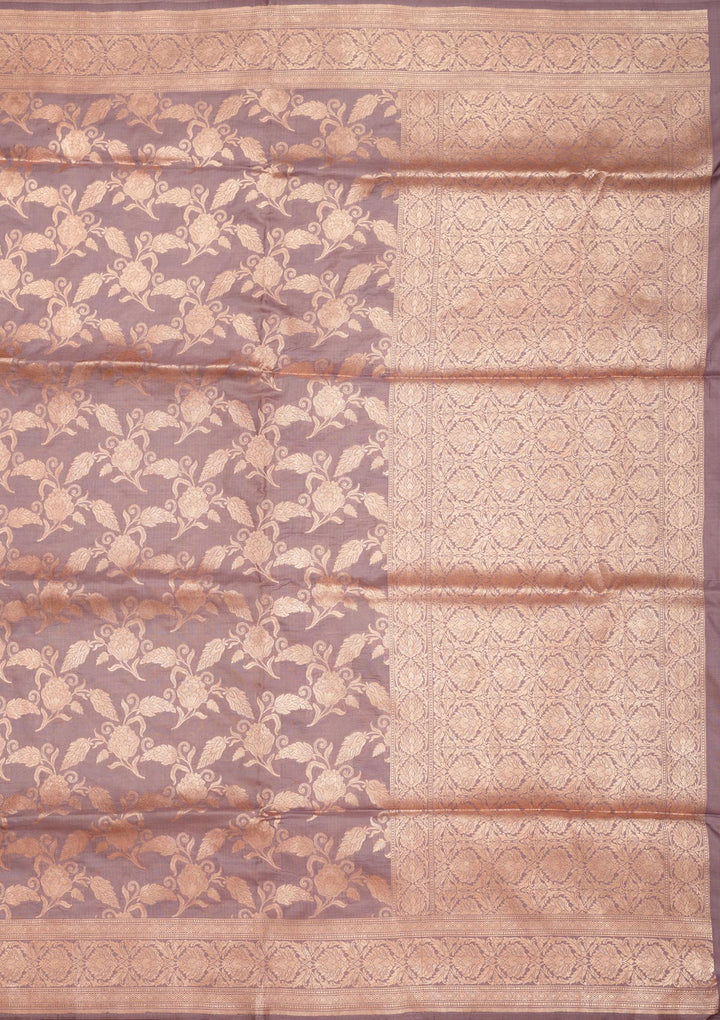 Lavender Zariwork Pure Silk Saree